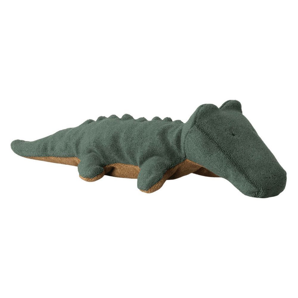 Krokodil Safari Friends Small, Forest green - Maileg Maileg Krokodil Forest Green waldgrün 36 cm groß Stofftier Baumwolle sanfte Zickzack Zacken skandinavisches Kuscheltier