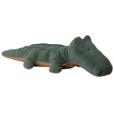 Krokodil Safari Friends Big - Forest green - Maileg Maileg Krokodil Forest Green waldgrün 60 cm lang großes Stofftier weiche Baumwolle sanfte Zickzack Zacken