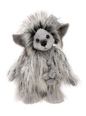 CHARLIE BEARS Mountain Troll Charlie Bears Mountain Troll grauer anthrazit Plüsch 48 cm groß Fabelwesen mit dichter Mähne spitzen Ohren