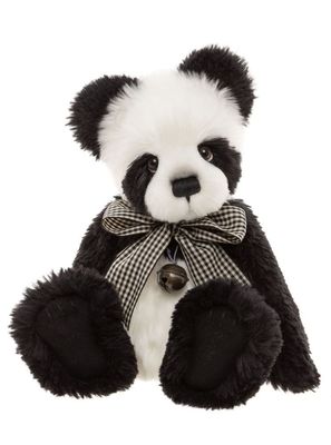 CHARLIE BEARS Bär Cartwright Charlie Bears Cartwright Panda 36 cm groß schwarz weißer Plüschbär handgestickte schwarze Nase voll beweglich