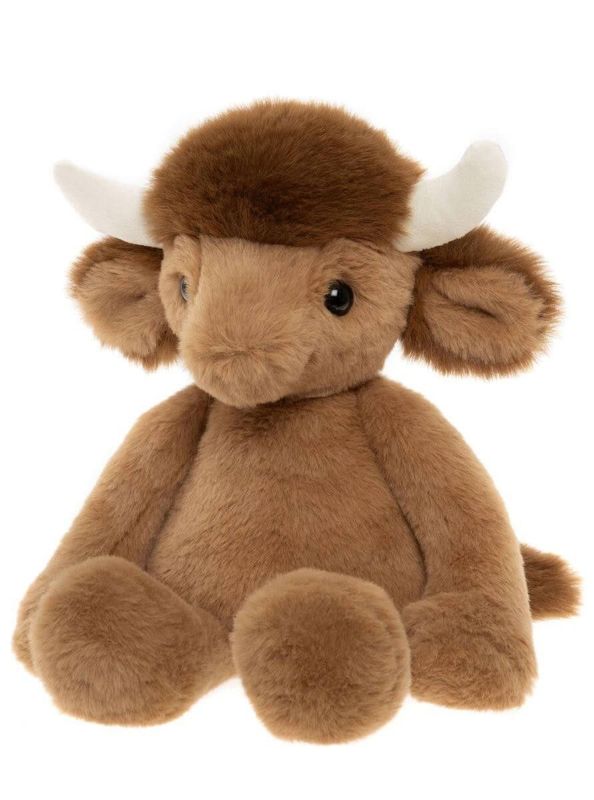 CHARLIE BEARS Highland Kuh Henry - BEAR & ME Charlie Bears Highland Kuh Henry Bear and Me Kuscheltier brauner zotteliger Plüsch mit weichen Hörnchen ungegliedert