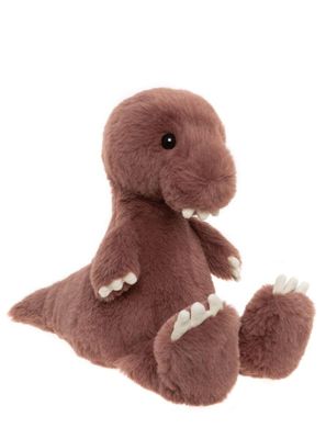 CHARLIE BEARS Dinosaurier T-Rex Tushy Peg - BEAR & ME Charlie Bears Dinosaurier T-Rex Tushy Peg Bear and Me Kuscheltier altrosa Plüsch ungegliedert babysicher ab Geburt