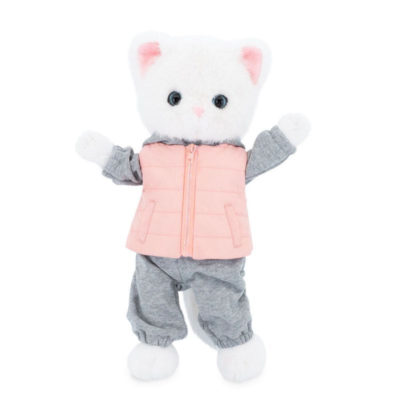Lucky Sophie: Sports Walk - Lucky Kitty Lucky Doggy bekleidete Katzenpuppe im Geschenkkarton umgewandelt in Kleiderstange mit Kleiderbügeln Stofftier Puppenset