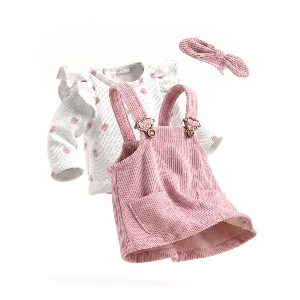 Kleidung: Spring Melody - Lucky Kitty Lucky Kitty Katzenpuppe Wechselkleidung Puppenkleid und Hose Puppen-Zubehör zum Umziehen Stoffkleidung für Katzenpuppe