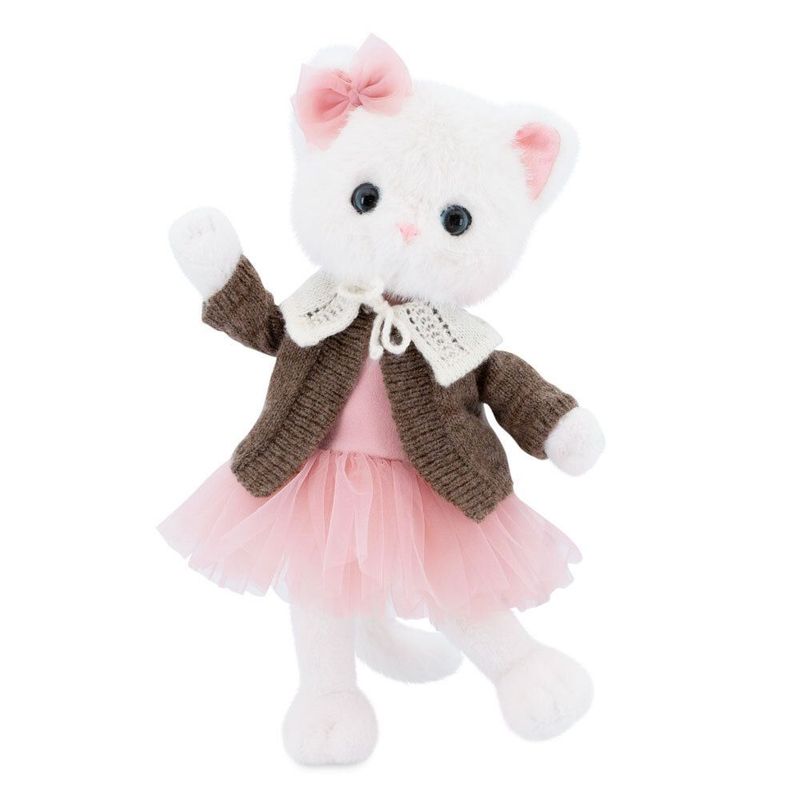 Lucky Sophie: Cozy Evening - Lucky Kitty Lucky Doggy bekleidete Katzenpuppe im Geschenkkarton umgewandelt in Kleiderstange mit Kleiderbügeln Stofftier Puppenset