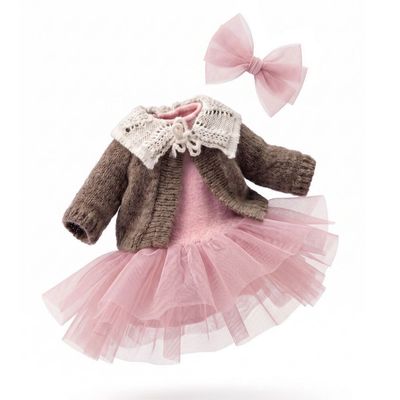 Lucky Kitty Katzenpuppe Wechselkleidung Puppenkleid und Hose Puppen-Zubehör zum Umziehen Stoffkleidung für Katzenpuppe