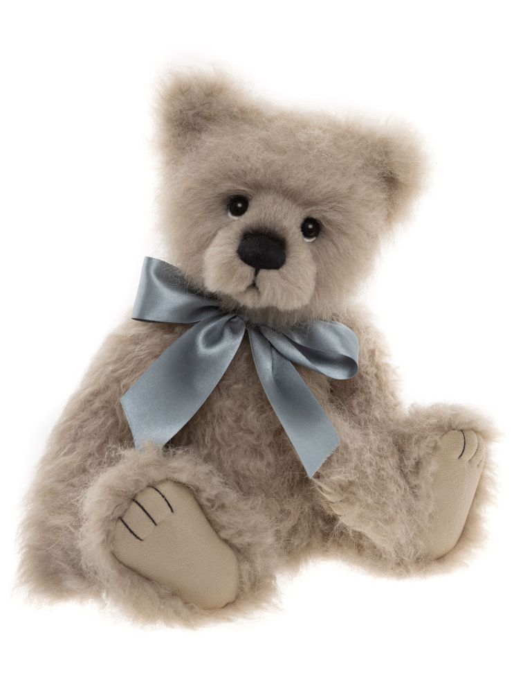 CHARLIE BEARS Bär Jackson Charlie Bears Jackson grauer Teddybär mit Brummstimme vollgegliederter Sammlerbär mit handgestickter Nase und edlem Fell