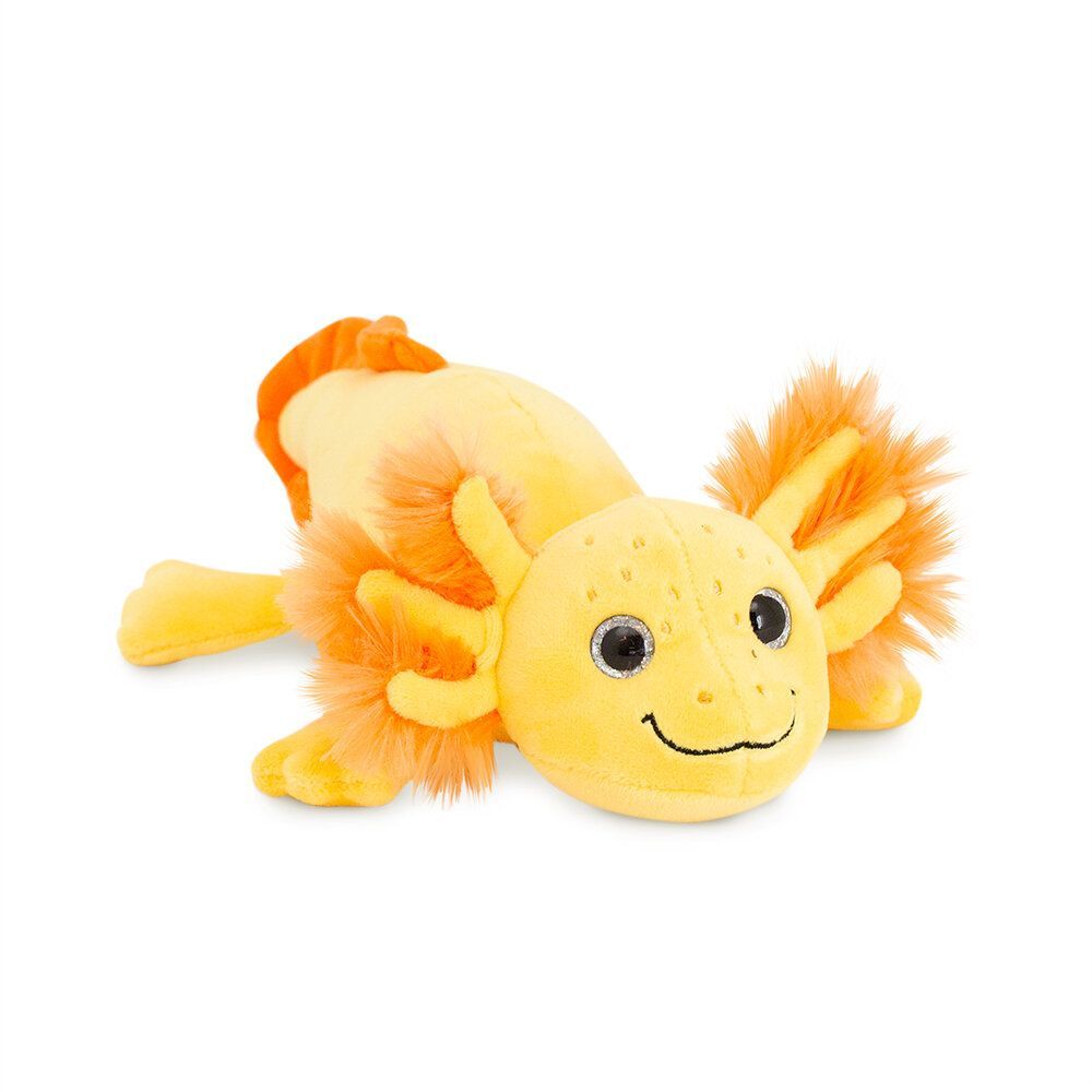 Axolotl Gelb - Orange Toys Orange Toys Axolotl gelb 20 cm lang Plüschtier weicher Stofftier Lurch mit orangen Kiemenbüscheln knuffiges Kuscheltier