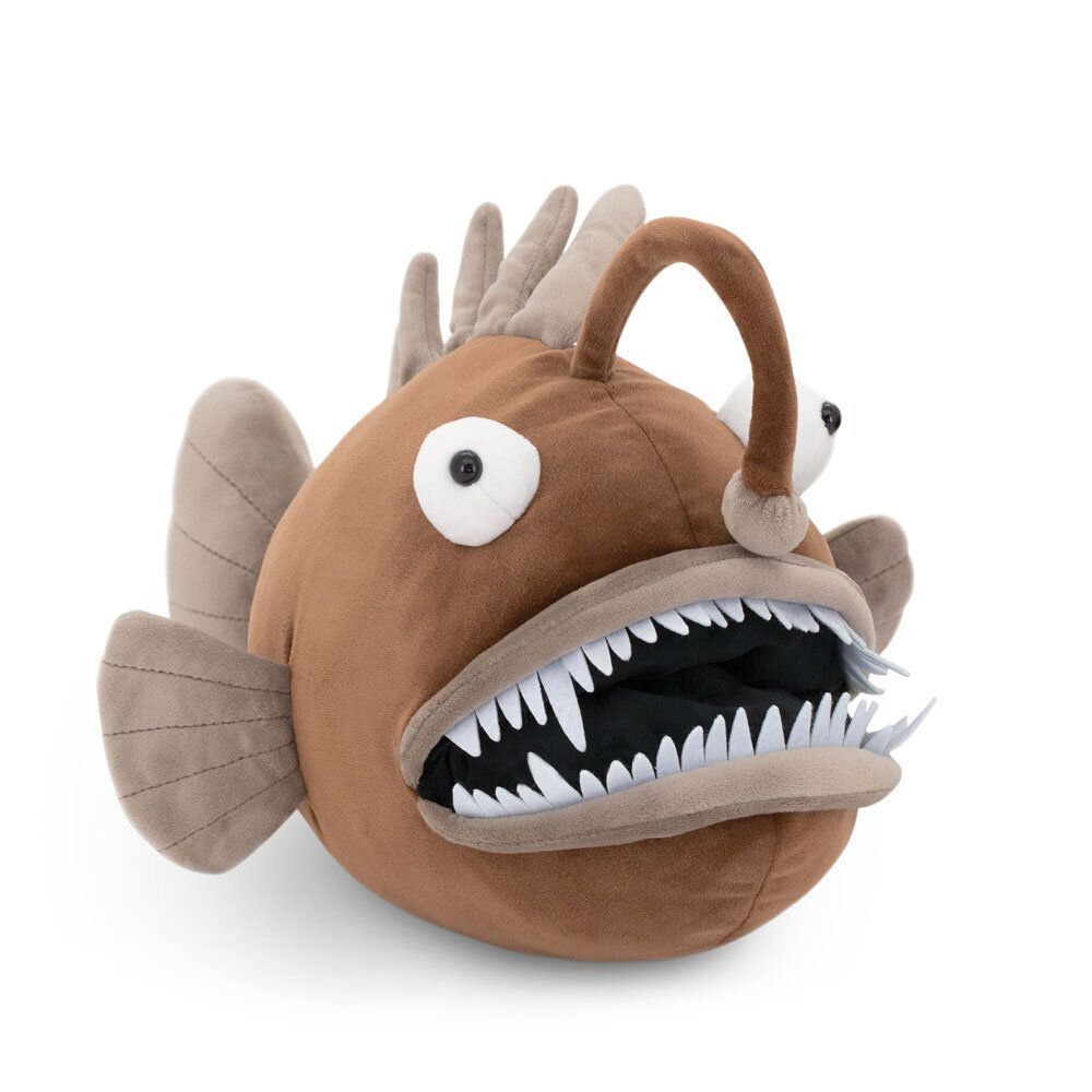 Orange Toys Anglerfisch 35 cm lang Plüschtier und Handpuppe mit Angel auf dem Kopf weicher Tiefseefisch Stofftier