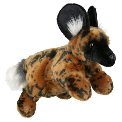 Wildhund - Full-Bodied The Puppet Company Full-Bodied Afrikanischer Wildhund Handpuppe detailgetreue Ganzkörper Plüsch Handpuppe mit geflecktem Fell