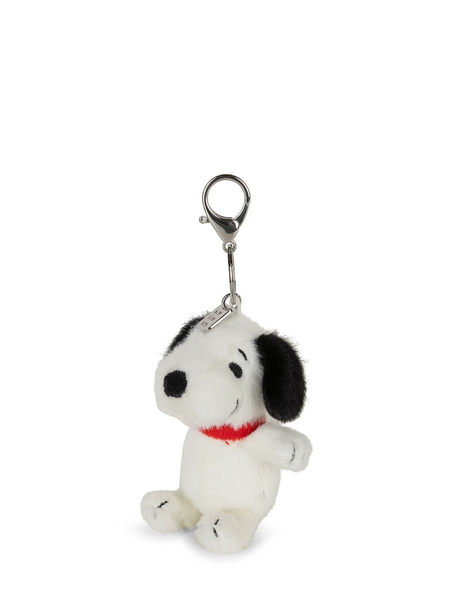 Bon Ton Toys Lucky Snoopy Fuzzy Keychain Cream 10 cm flauschiger Peanuts Schlüsselanhänger creme mit Metallring