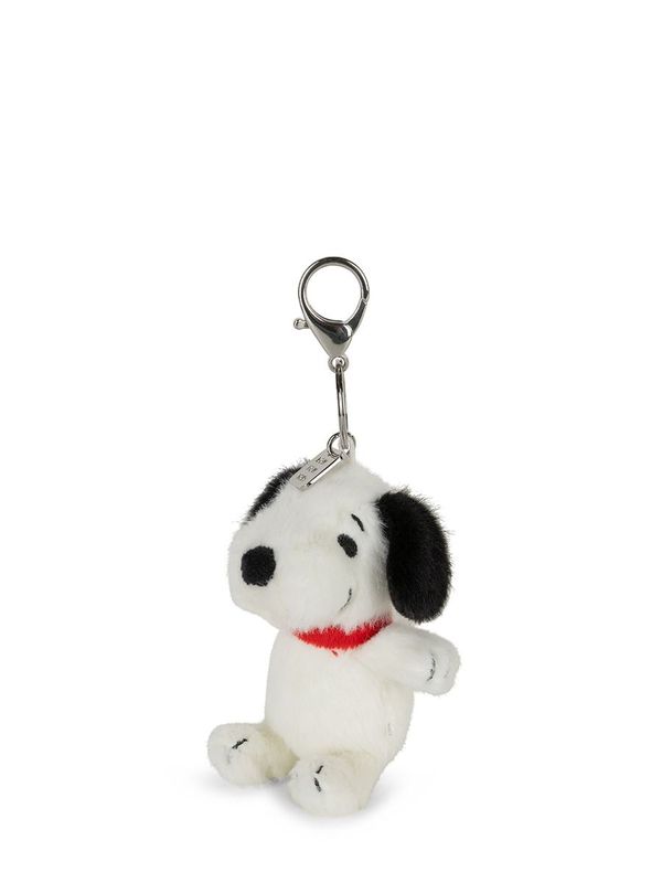 Bon Ton Toys Lucky Snoopy Fuzzy Keychain Cream 10 cm flauschiger Peanuts Schlüsselanhänger creme mit Metallring