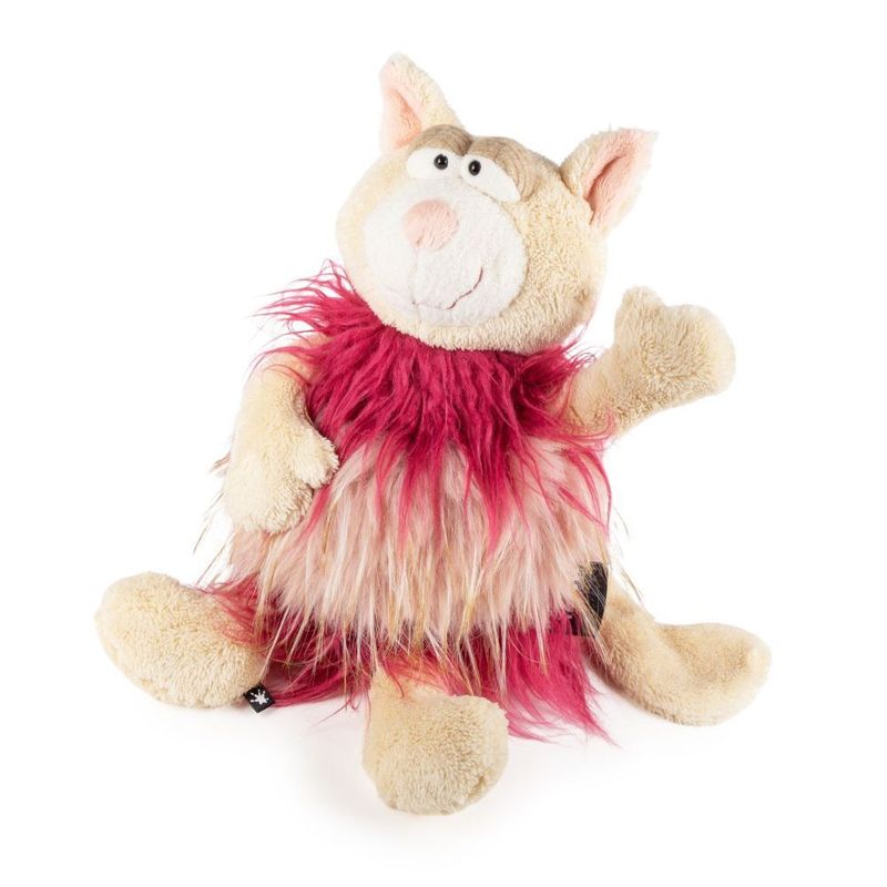 sigikid BEASTS Karma Kate beige rosa Plüsch Katze sitzend mit witzigem Blick
