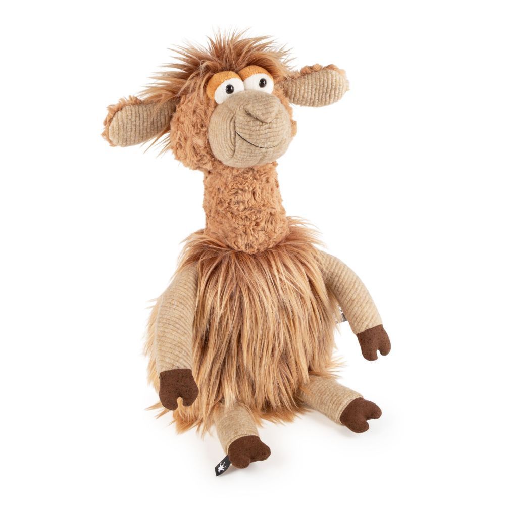 Lama Sabber Lina - BeastsTown sigikid BEASTS Sabber Lina cremefarbenes zotteliges Plüsch Lama sitzend mit langem Hals und frechem Blick