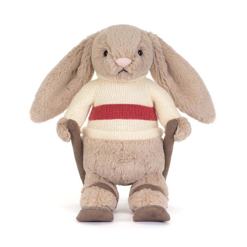 Kultiger Plüsch-Hase Bashful Bunny Gold Medal Ski von Jellycat! Der sportliche Pisten-Champion