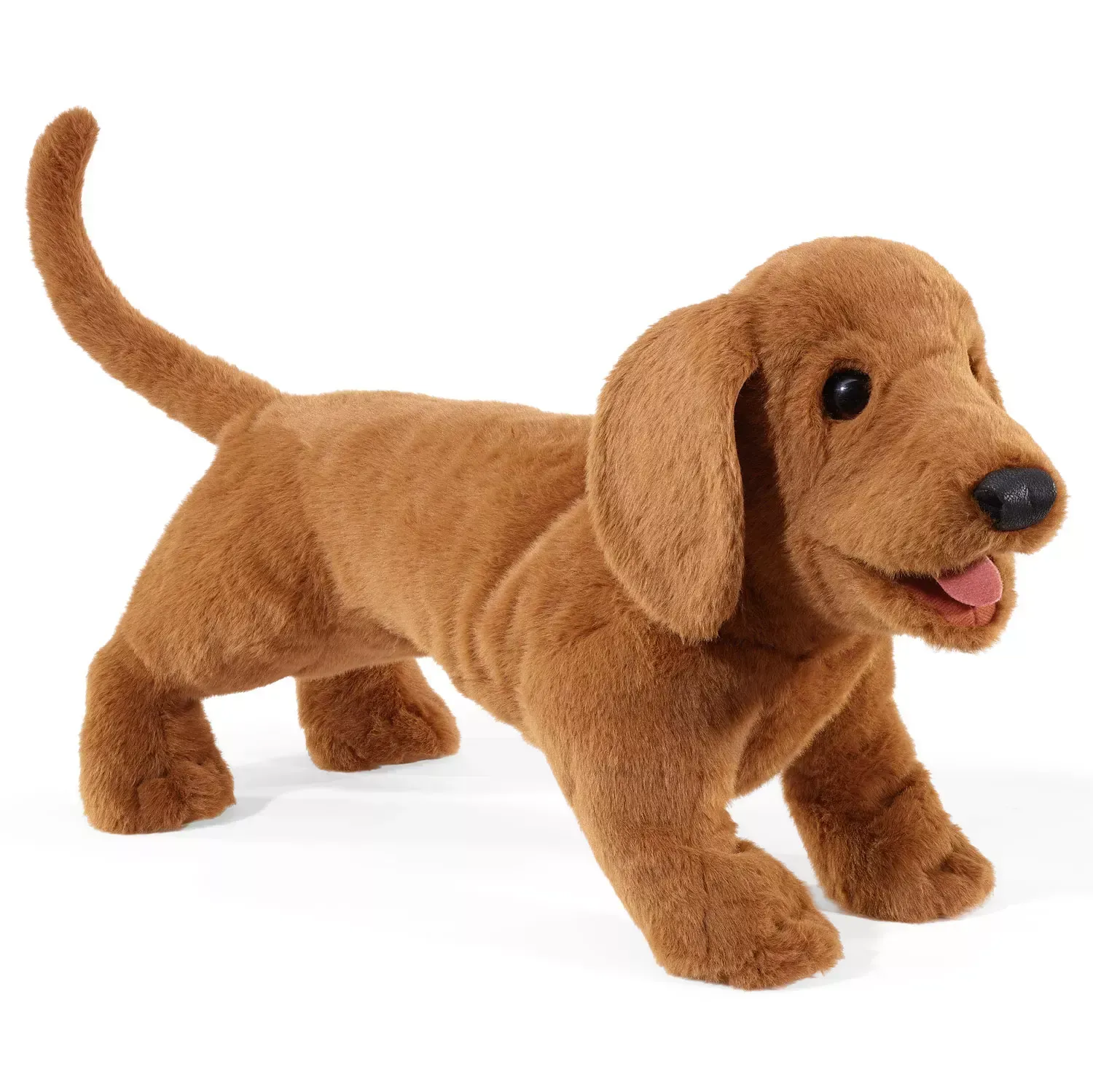 Hund Dackel - Folkmanis Folkmanis Handpuppe Hund Dackel rotbrauner Plüsch Teckel mit treuem Blick, langen Schlappohren und bespielbarem Maul