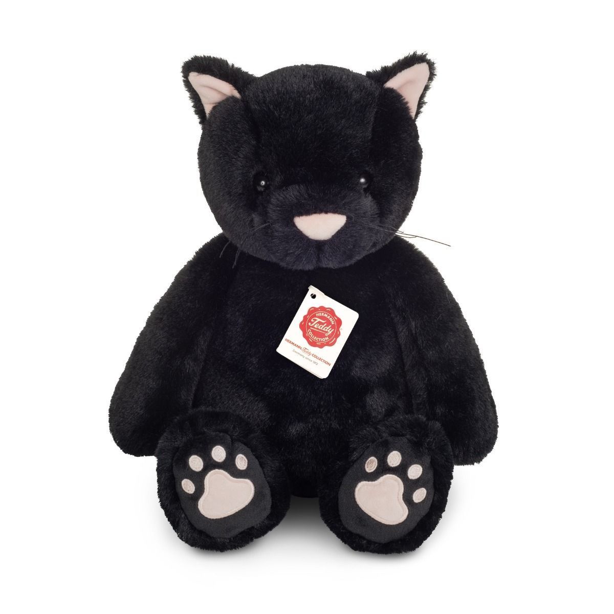 Katze Tilly Schlenkerkatze - Hermann Teddy Hermann Teddy Schlenkerkatze Tilly aus weichem schwarzen Plüsch mit langen Schlenkerbeinen und süßem Katzen-Gesicht