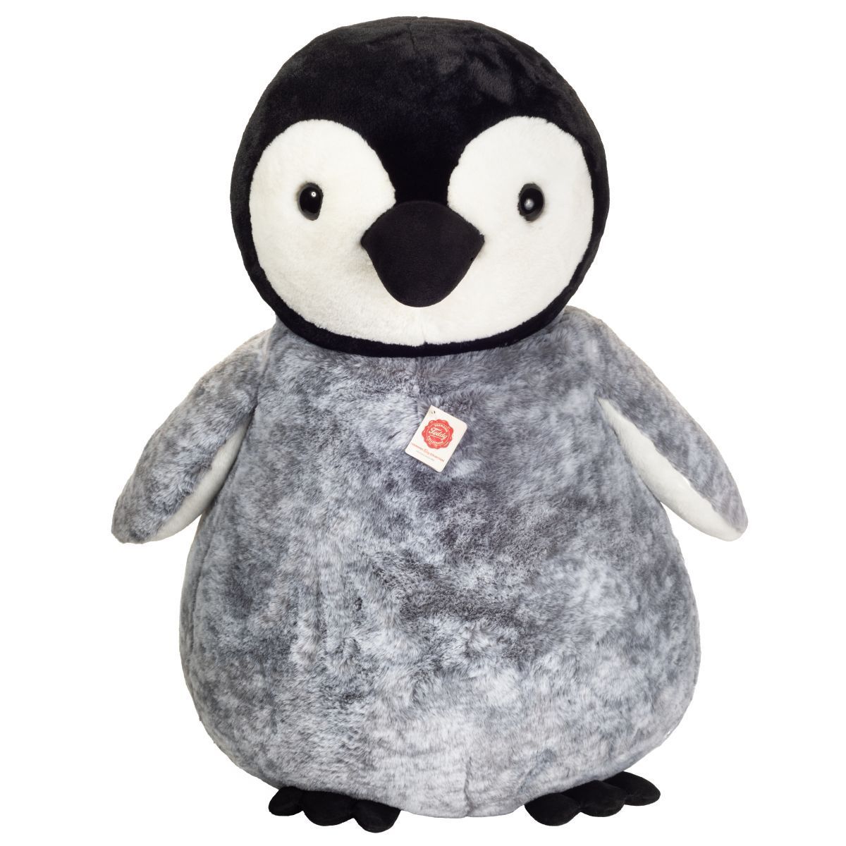 Pinguin Niko - Hermann Teddy Hermann Teddy Pinguin Baby Niko 70 cm groß stehend aus weichem grau weiß schwarzem Baby-Plüsch mit treuen Augen