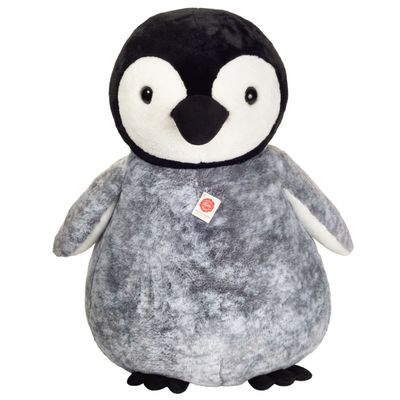 Pinguin Niko - Hermann Teddy Hermann Teddy Pinguin Baby Niko 70 cm groß stehend aus weichem grau weiß schwarzem Baby-Plüsch mit treuen Augen