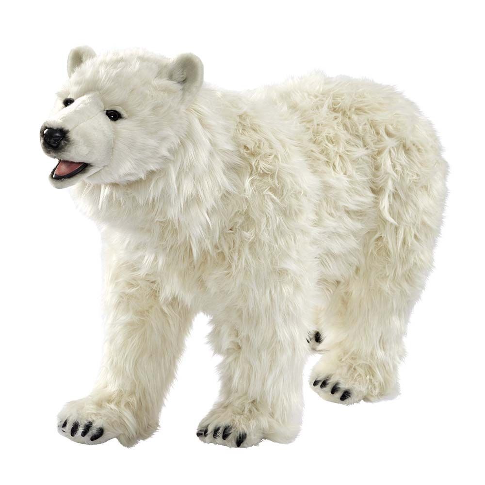 Eisbär stehend - Hansa Creation Hansa Creation Studiotier großer Eisbär stehend 105 cm lang aus dichtem weißem Plüsch mit mächtigen Pfoten
