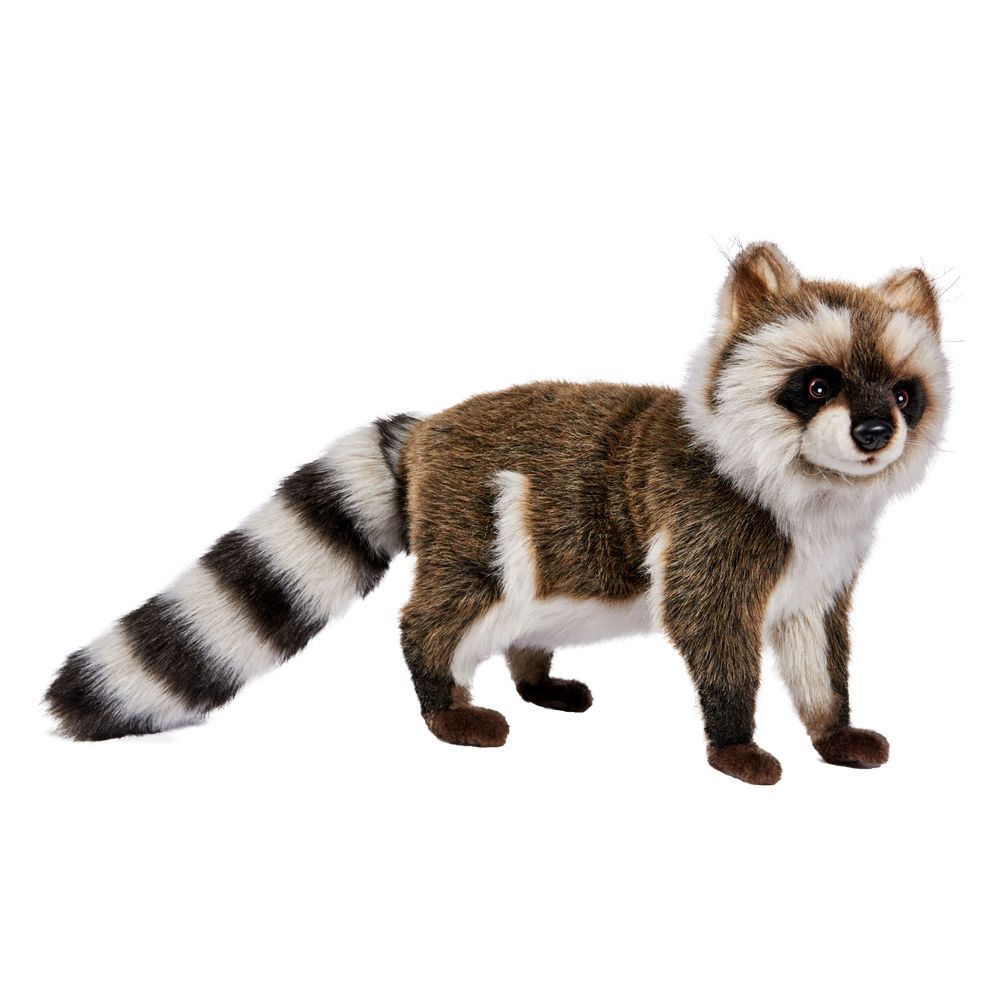 Waschbär stehend - Hansa Creation Hansa Creation Waschbär stehend aus dichtem grau braunem Plüsch mit typischer schwarzer Augenmaske