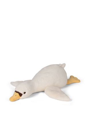 Schwan Sandy Swan - Bon Ton Toys Kuschelweicher Plüsch-Schwan Sandy liegend 33 cm lang aus weißem samtartigem Plüsch mit charakteristischem Schnabel