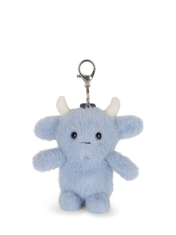 Monster Bluemoo Schlüsselanhänger - Bon Ton Toys Monster Bluemoo Schlüsselanhänger aus wuschligem blau Plüsch mit frechem Gesichtsausdruck und silbernem Metall-Schlüsselring