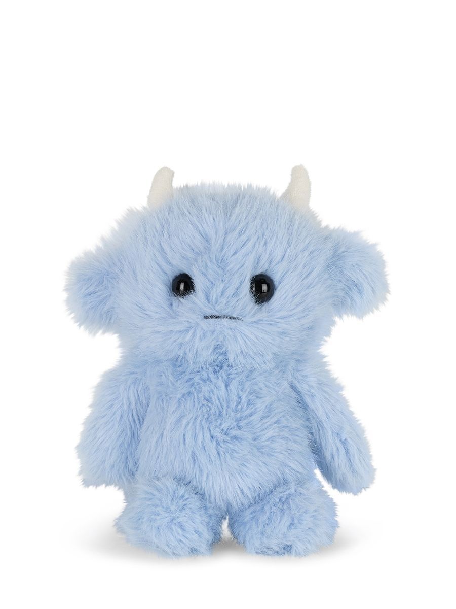 Monster Bluemoo - Bon Ton Toys Süßes hellblaues Plüsch Monster Bluemoo aus wuschligem Plüsch mit zwei kleinen hellen Hörnern und drolligen Augen
