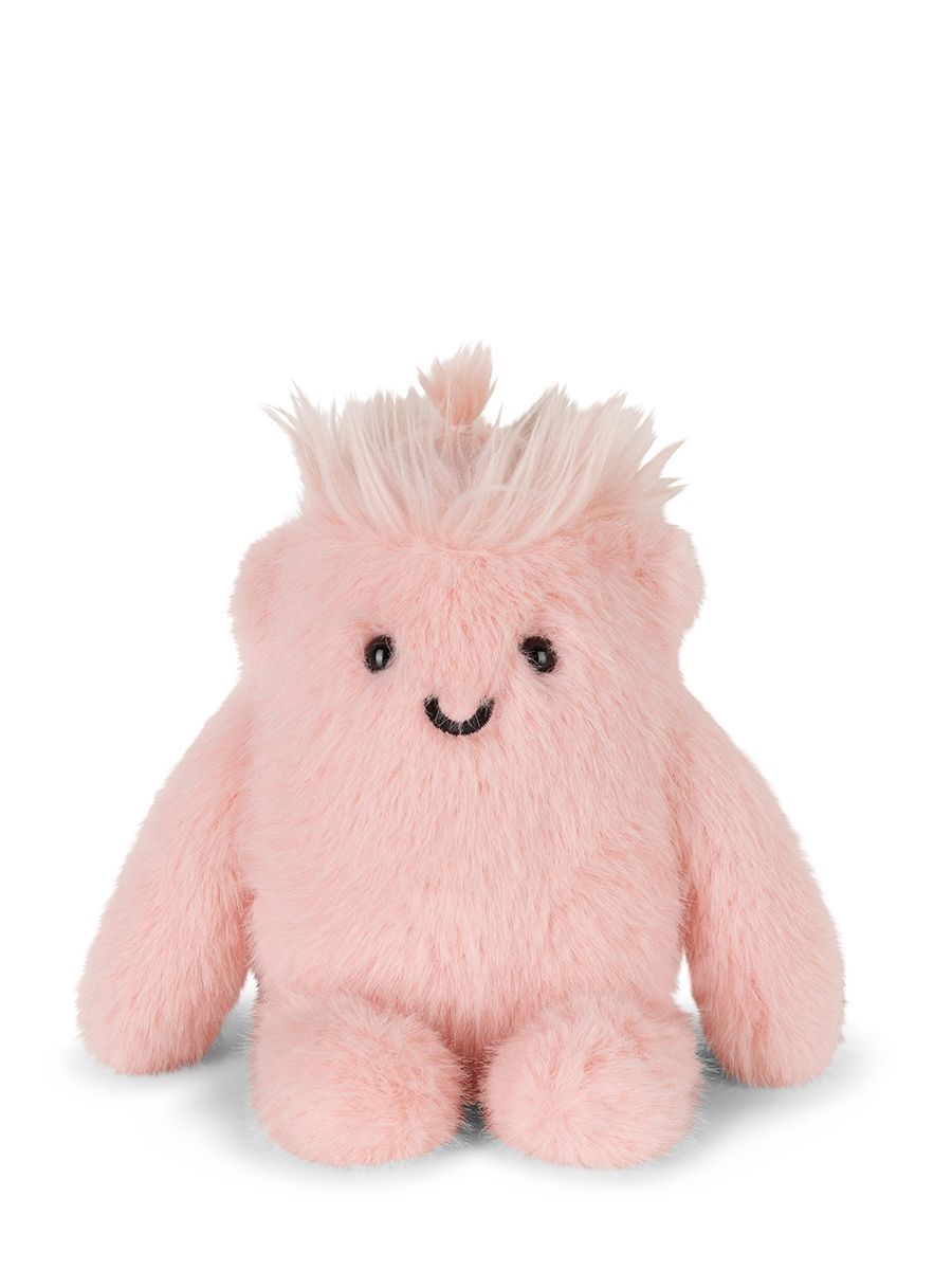 Monster Mumbel - Bon Ton Toys Drolliges rosa Plüsch Monster Mumbel aus wuschligem langflorigem Plüsch mit kugelrundem Körper und treuen Augen