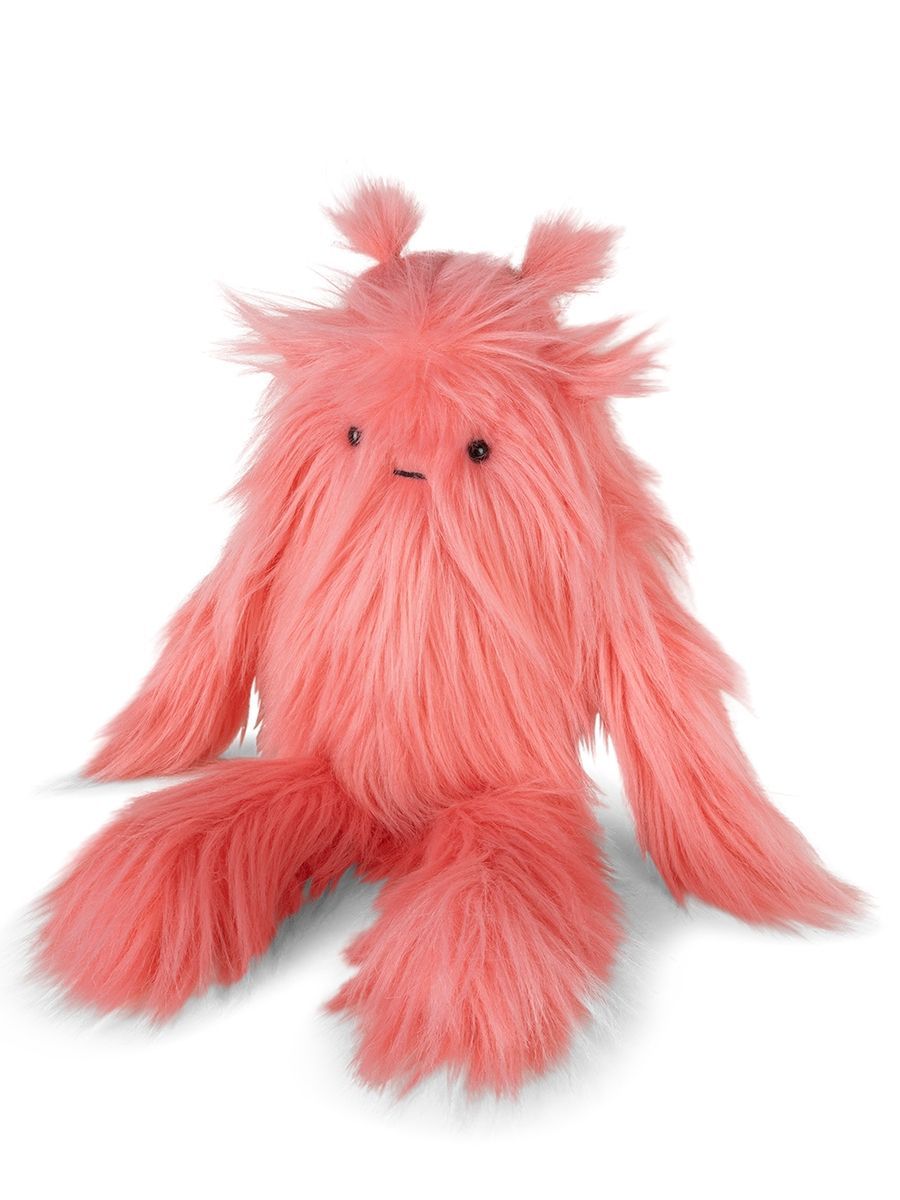 Monster Tutti - Bon Ton Toys Süßes rosa Plüsch Monster Tutty aus wuschligem langflorigem Plüsch mit frechem Gesichtsausdruck