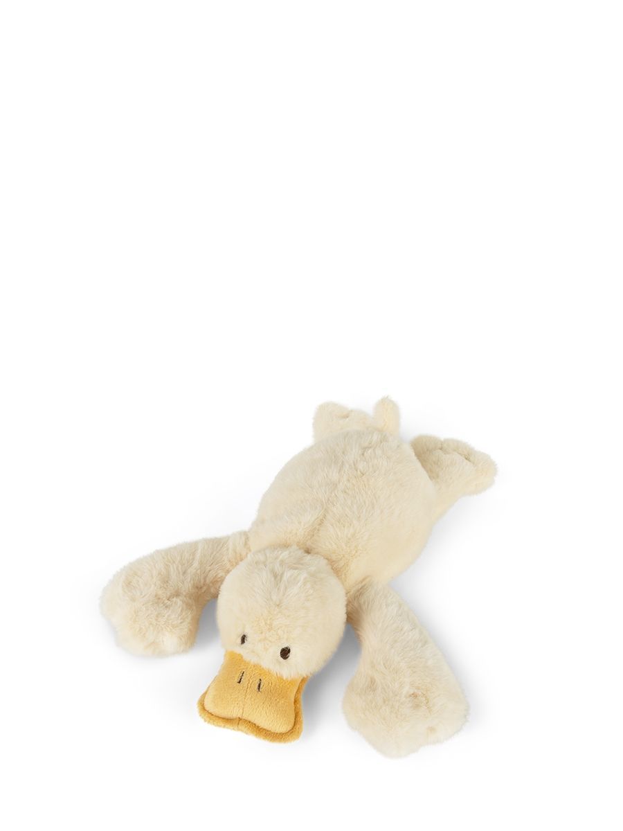 Ente Deedee Duck - Bon Ton Toys Liegendes Kuscheltier Ente DeeDee aus hellgelbem samtartigem Plüsch mit gelben Schnabel und sanften Knopfaugen