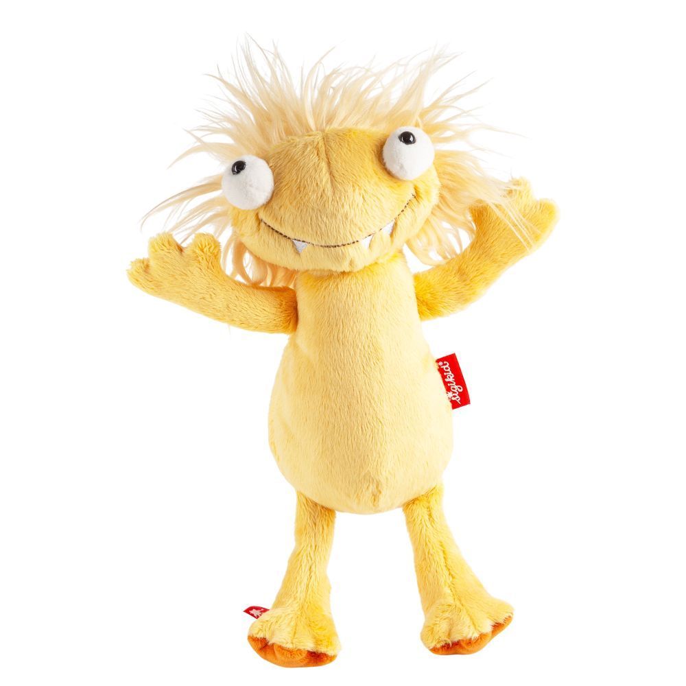 Monster Bromm, Mut & Neugier, Die Monstronauten - sigikid sigikid Monster Bromm aus der Serie Die Monstronauten aus weichem leuchtend gelbem Plüsch mit langer gelber Wuschelfrisur