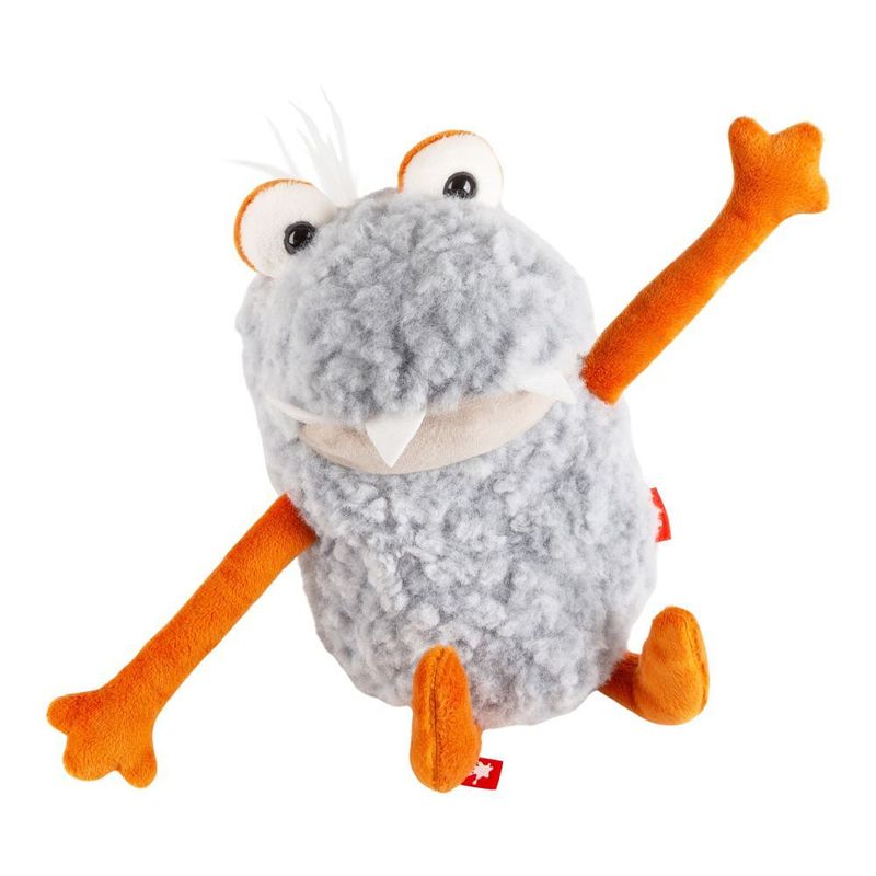 Monster Knox, Selbstvertrauen & Humor, Die Monstronauten - sigikid sigikid Monster Knox aus der Serie Die Monstronauten aus weichem grauem Wuschelplüsch mit auffälligen orangen Armen und Beine