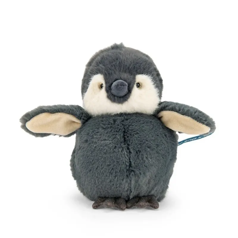 Pinguin Baby - Moulin Roty Moulin Roty Plüsch-Pinguin (18 cm) aus weichem grau-weißem Plüsch mit grauem Schnabel, treuen Knopfaugen