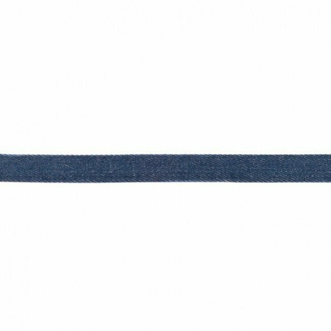 Flache Kordel Denim 15 mm blau