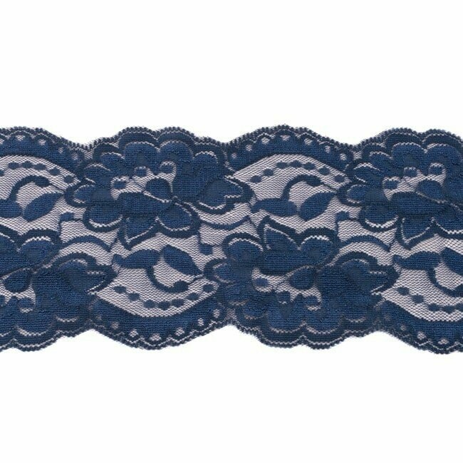 Spitze elastisch 9,5 cm Dunkelblau