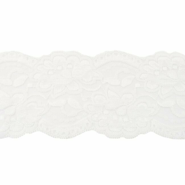 Spitze elastisch 9,5 cm Weiß Spitze elastisch 9,5 cm Weiß