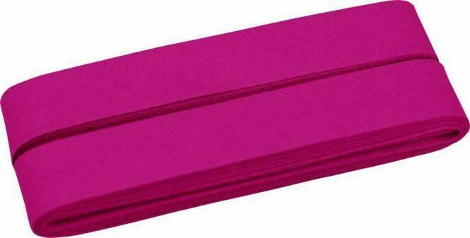 5 m Baumwolle Schrägband gefalzt Pink