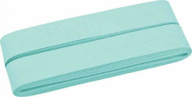 5 m Baumwolle Schrägband gefalzt Mint
