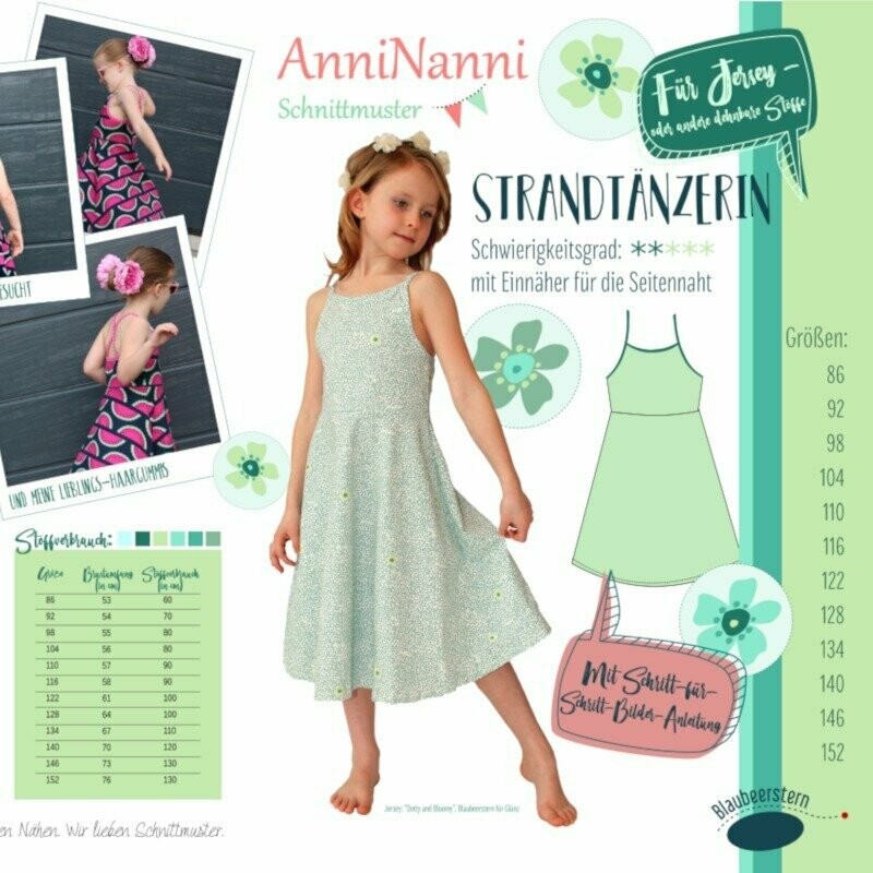 Papierschnittmuster AnniNanni-Schnittmuster "Strandtänzerin"