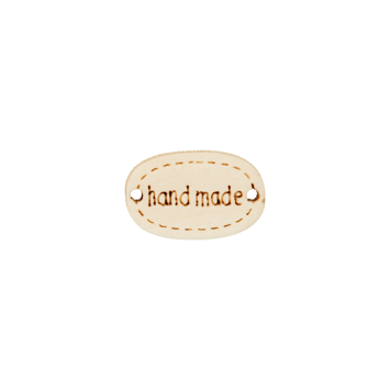 Zierteil Holz 2-Loch Handmade