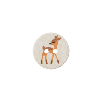 Baumwoll/Pol.-knopf Recycelt, Bambi 15 mm 