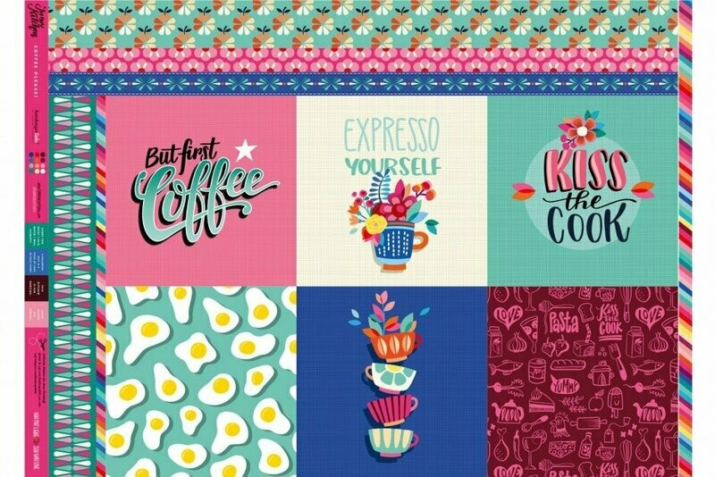 Hamburger Liebe "In my Kitchen"- Coffee please! Canvas-Panel mint/pink