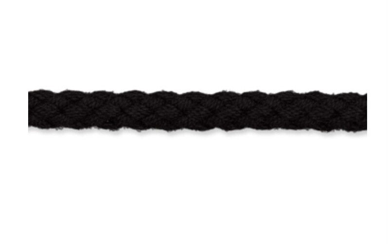 Kordel Schwarz Baumwolle 5 mm
