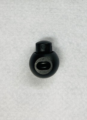 Kordelstopper 1-loch KST 18mm rund schwarz