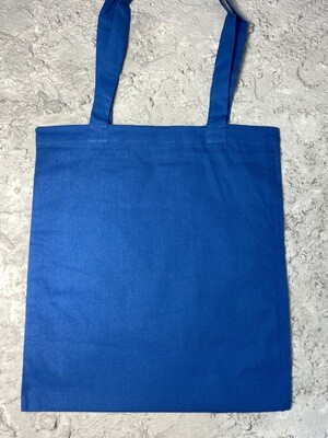 Baumwolle Tasche mit langen Henkel blau
