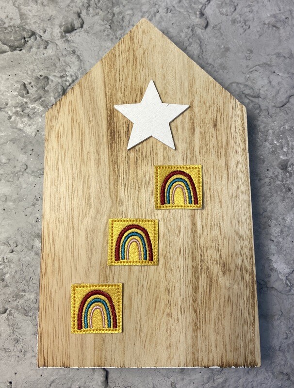 Labels Regenbogen rot