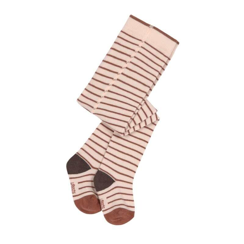 Strumpfhose - Tights GOTS, Tiny Farmer, Striped Orange Beige