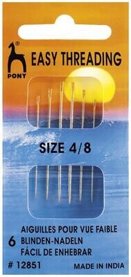 Pony Blinden-Nadeln mit Spitze ST 4-8 silber