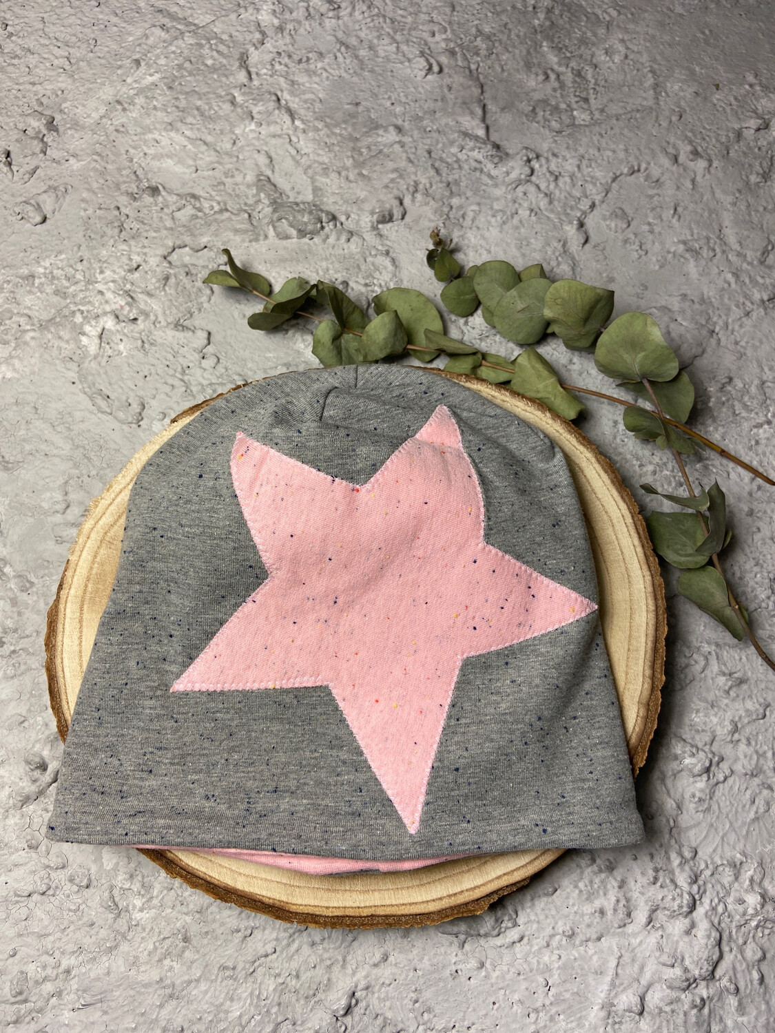 Sofortkauf WendeBeanie Stern rosa KU:50/52